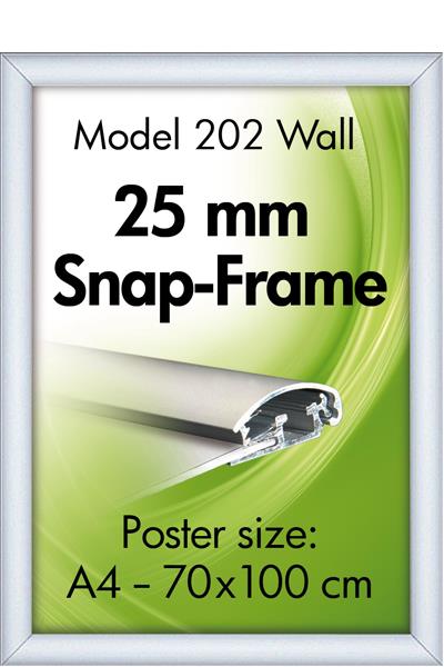 9413141  326131 Plakatramme Snap 25 mm aluminium A4 